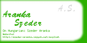 aranka szeder business card